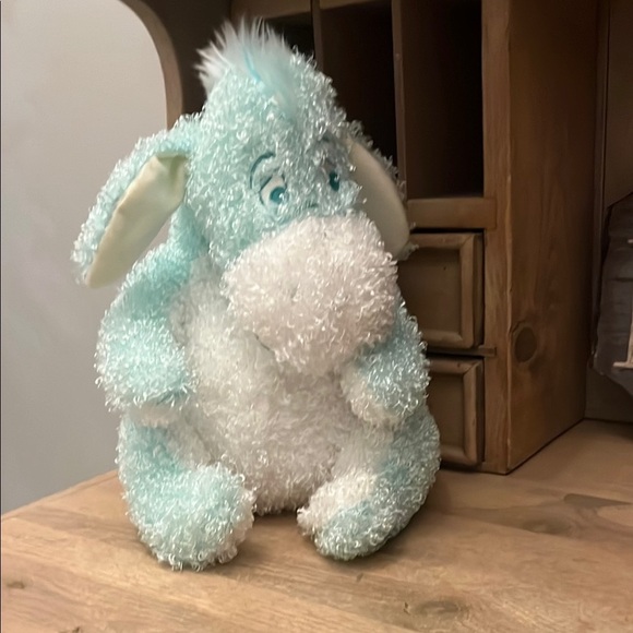 Disney Eeyore Plush Exclusive Aqua Stuffed Animal Rare Winnie the Pooh Tail - Picture 2 of 10